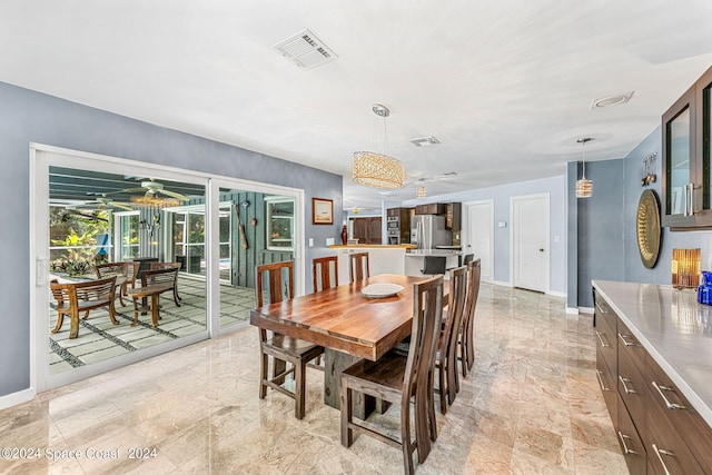 view of dining area