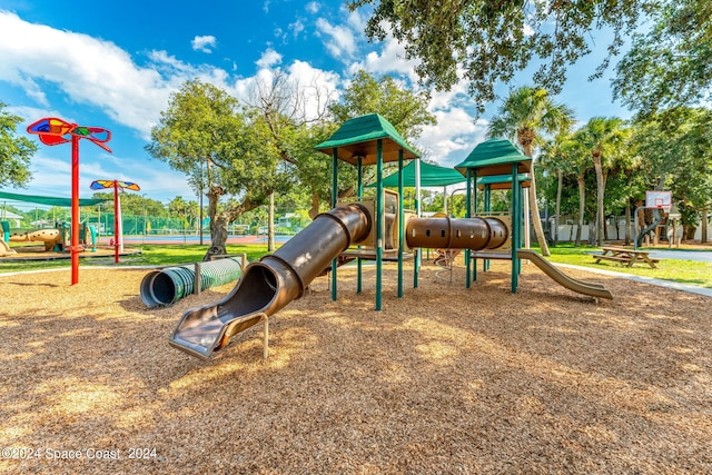 view of jungle gym