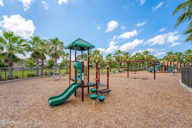 view of jungle gym