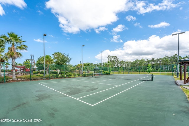 view of tennis court