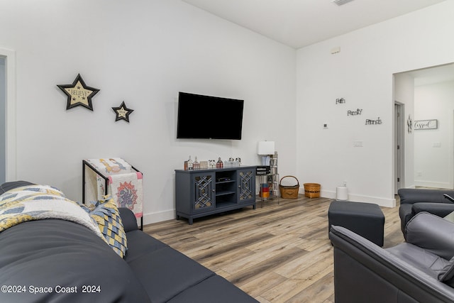 living room featuring hardwood / wood-style floors