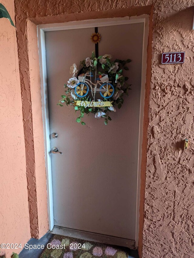 view of doorway to property