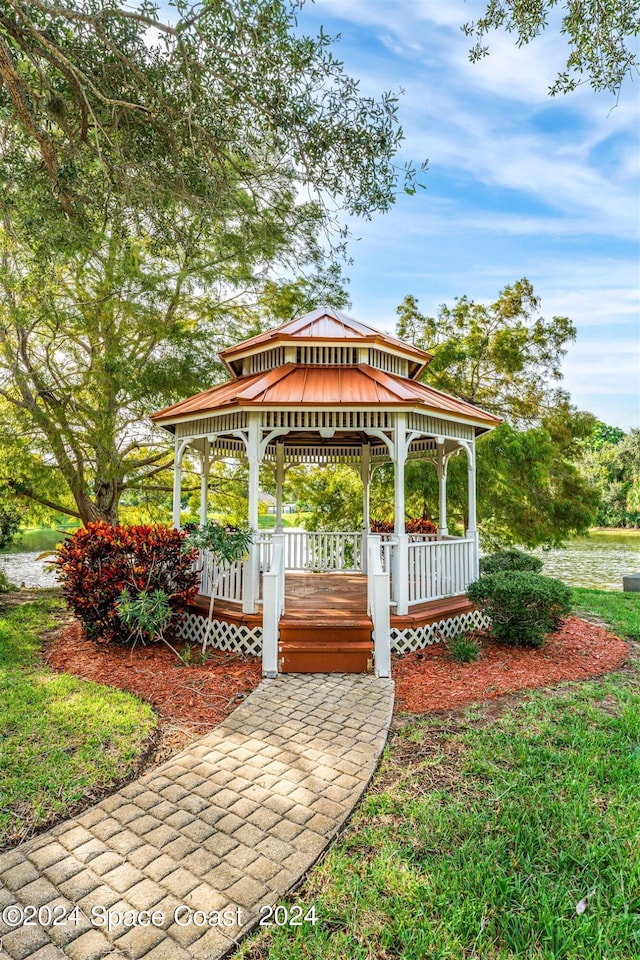 view of property's community featuring a gazebo