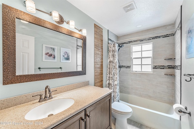 1150 Old Parsonage Dr, Merritt Island, FL 32952 - bathroom featuring visible vents, shower / bath combination with curtain, toilet, and vanity