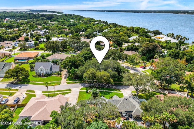 1150 Old Parsonage Dr, Merritt Island, FL 32952 - bird's eye view featuring a residential view and a water view