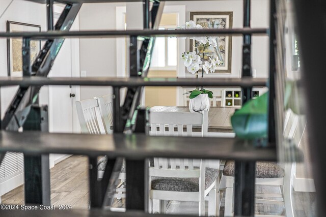 room details featuring hardwood / wood-style flooring