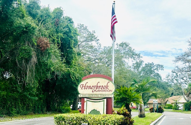 view of community sign