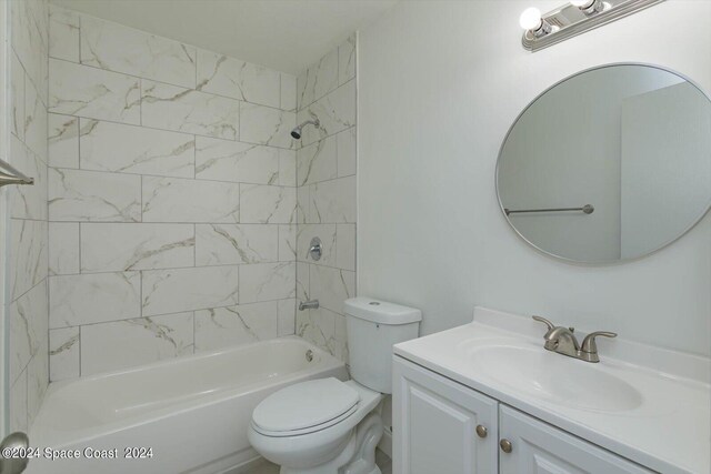 250 Berkshire Ln, Melbourne, FL 32935 - full bathroom with shower / bath combination, vanity, and toilet