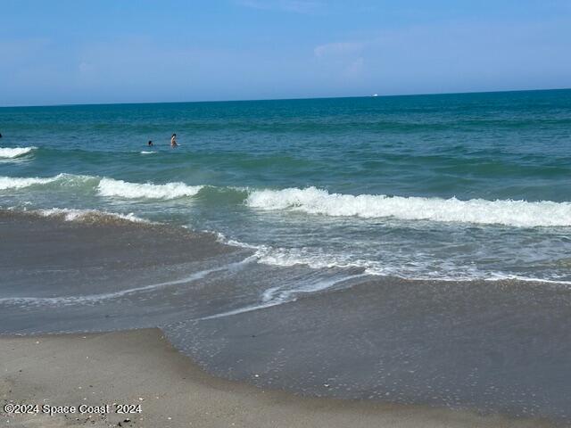 property view of water featuring a view of the beach