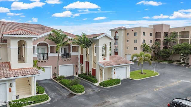 view of property with a garage