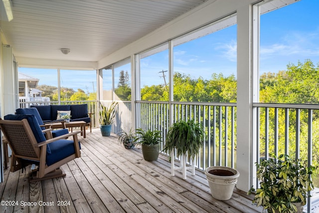 5280 95th St, Sebastian, FL 32958 - sunroom / solarium featuring outdoor lounge area
