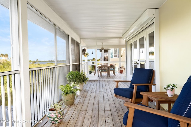 5280 95th St, Sebastian, FL 32958 - sunroom with hardwood / wood-style flooring and plenty of natural light