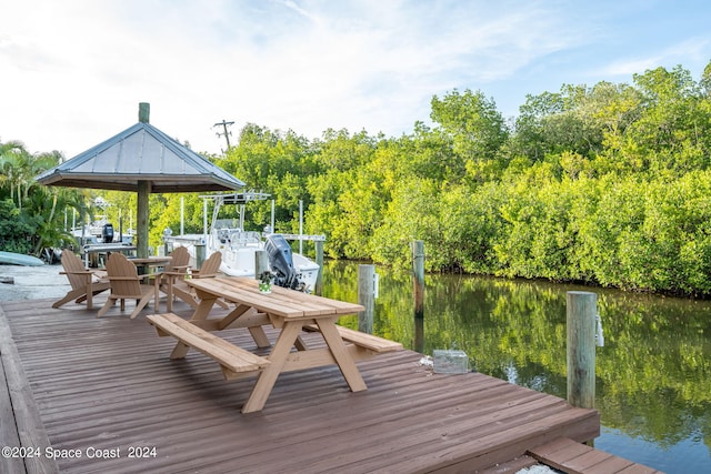 5280 95th St, Sebastian, FL 32958 - dock with a water view