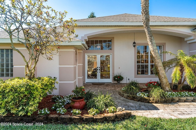 exterior space with a patio and french doors