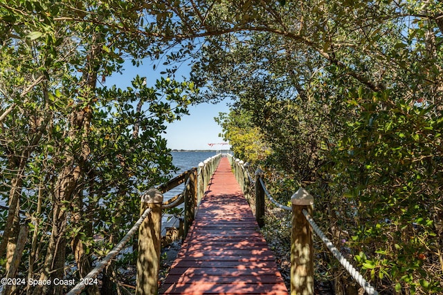 view of property's community featuring a water view