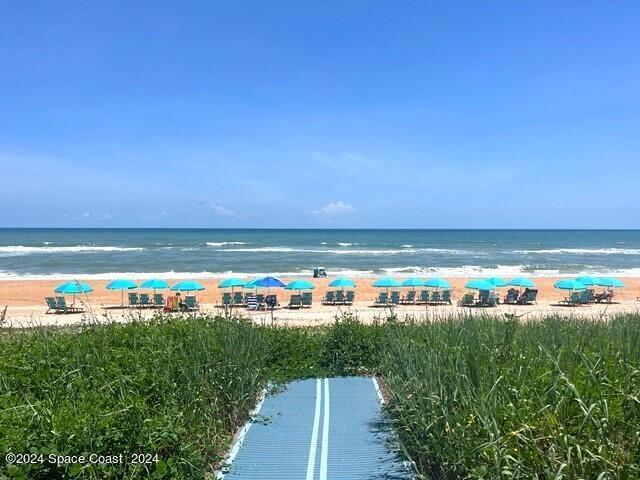 water view with a view of the beach