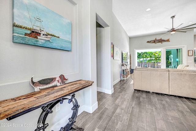 interior space featuring hardwood / wood-style flooring