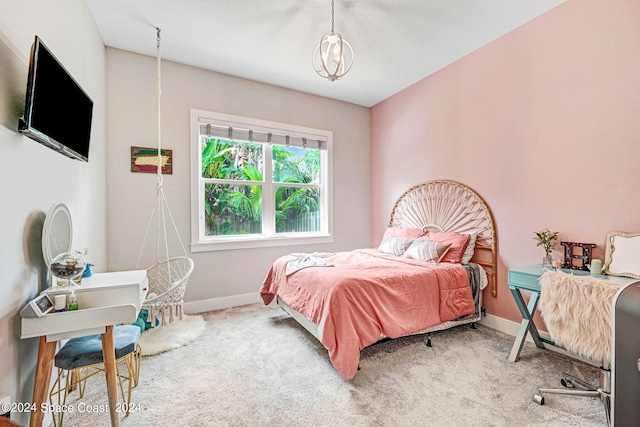 view of carpeted bedroom