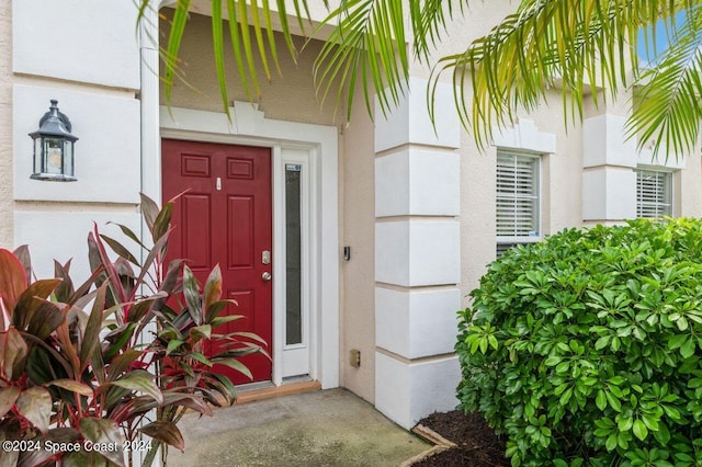 view of doorway to property