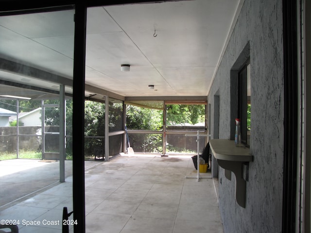 view of sunroom