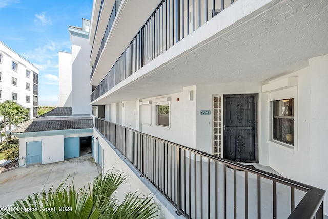 exterior space with a balcony