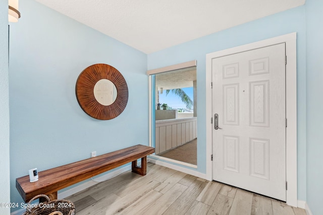 foyer featuring light hardwood / wood-style floors