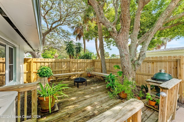 view of wooden terrace