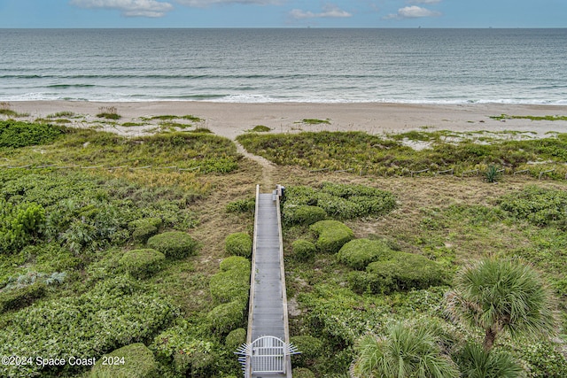 water view with a view of the beach