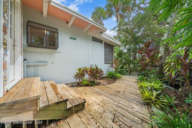 view of wooden deck