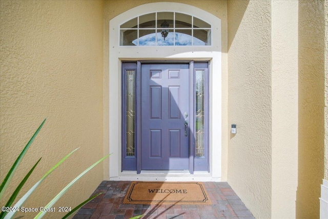 view of doorway to property