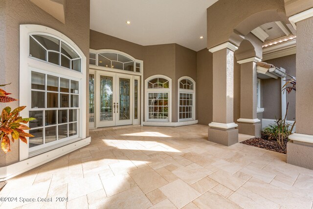 interior space featuring french doors