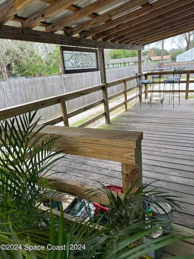 view of wooden terrace