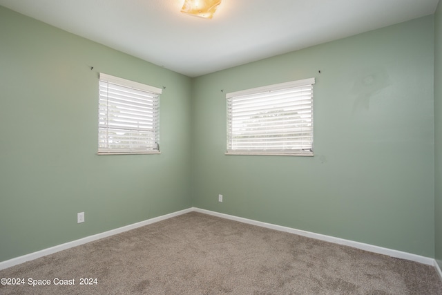 view of carpeted empty room