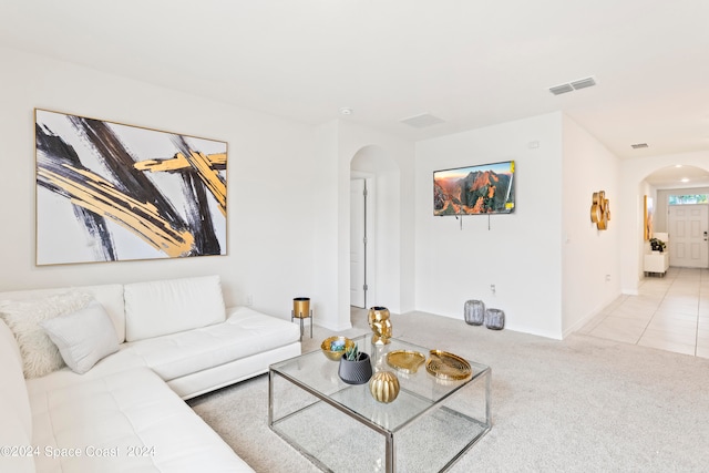 view of carpeted living room