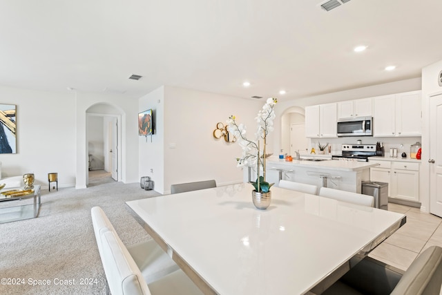 interior space featuring sink