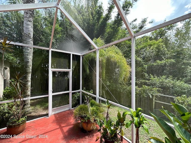 view of sunroom / solarium