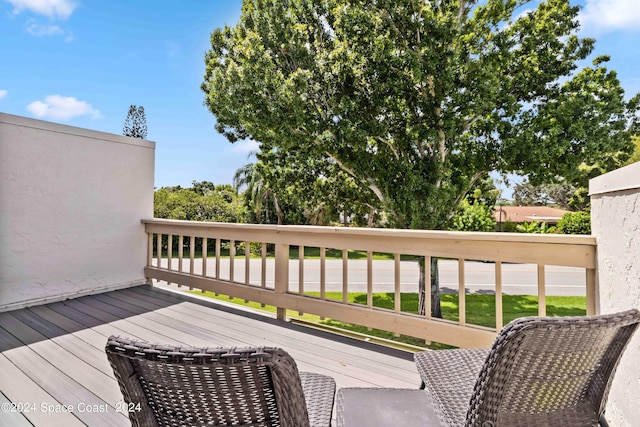 view of wooden deck