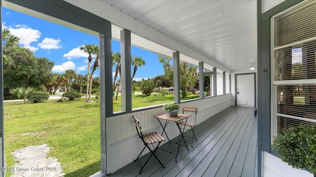 view of sunroom