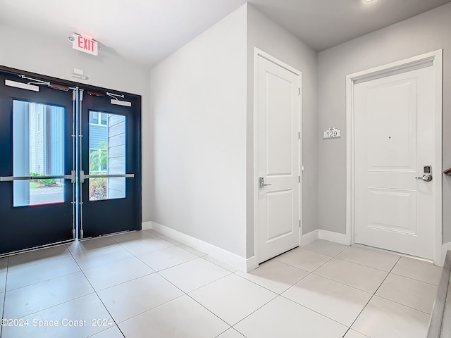 view of tiled entryway