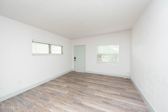 empty room featuring light hardwood / wood-style flooring