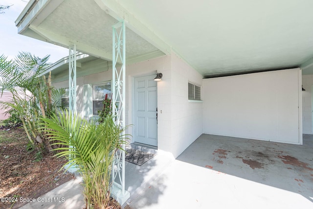 view of doorway to property