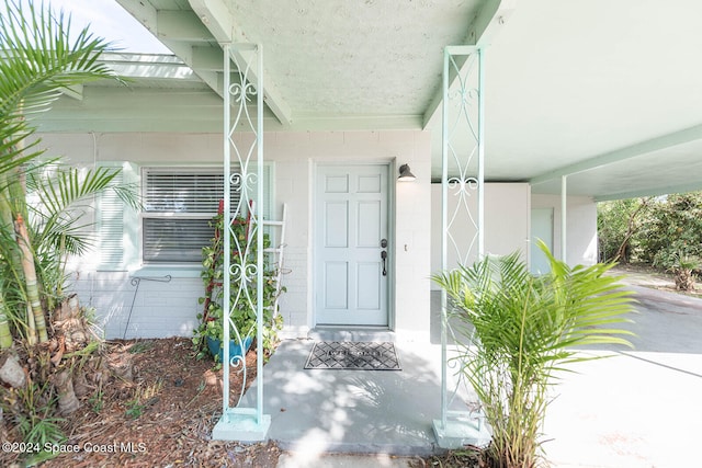 view of doorway to property