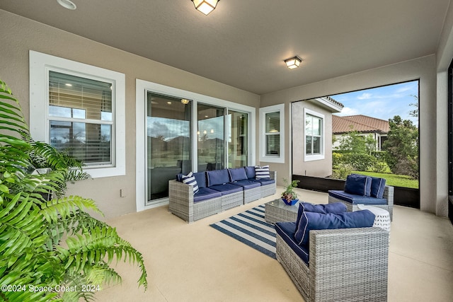 view of patio with outdoor lounge area