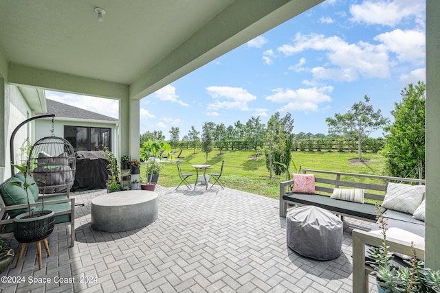 view of patio / terrace featuring outdoor lounge area