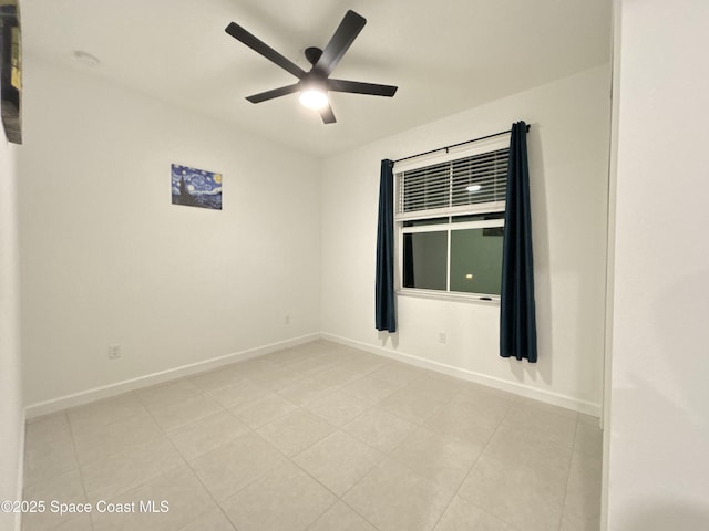 unfurnished room featuring ceiling fan