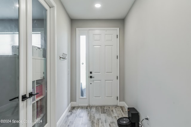 foyer featuring light hardwood / wood-style flooring