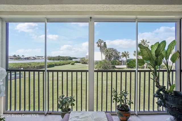 view of sunroom