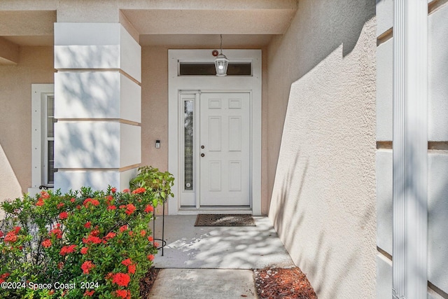 view of doorway to property