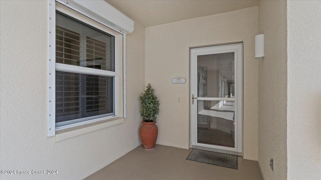 view of doorway to property