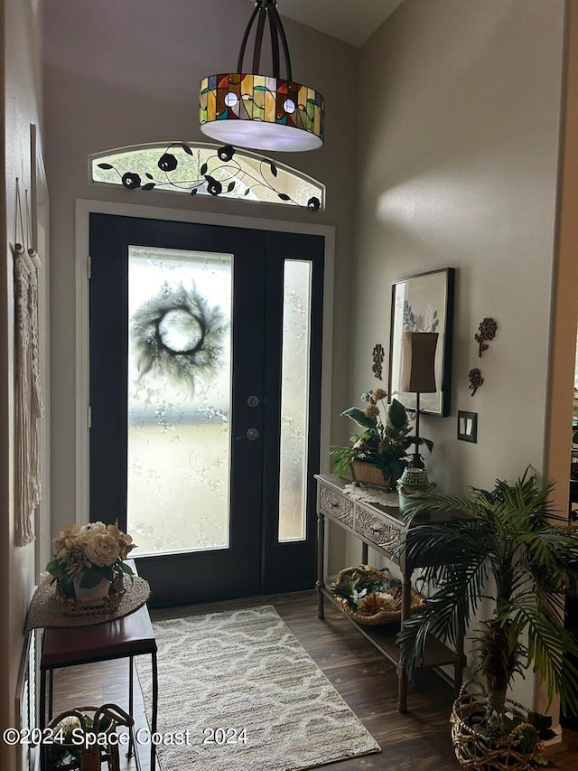 entryway featuring wood-type flooring